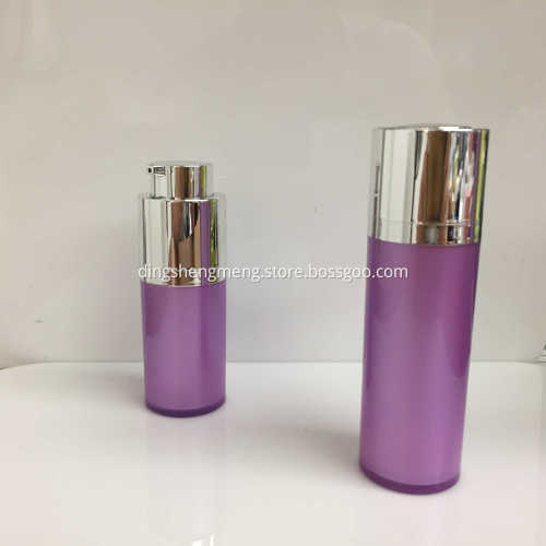 luxe paarse kleur pompfles luftloser cremecontainer 15ml 50ml